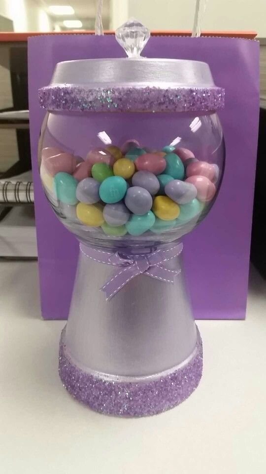 Clay Pot Crafts Easter Gumball Machine
