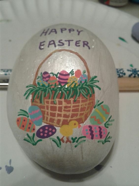 Easter Painted Rocks - Craft and Beauty