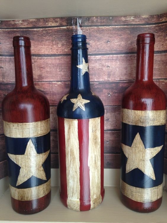 July 4th Wine Bottles