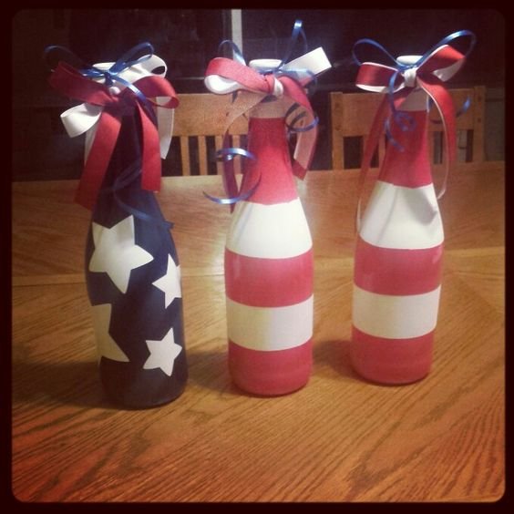 July 4th Wine Bottles