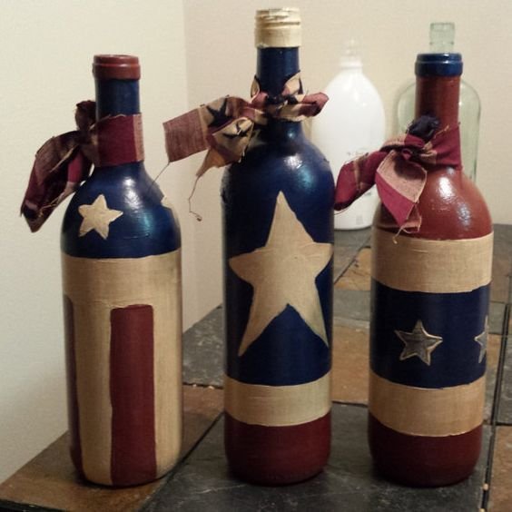 July 4th Wine Bottles