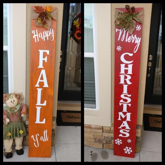 Fall Porch Welcome Signs - Craft and Beauty