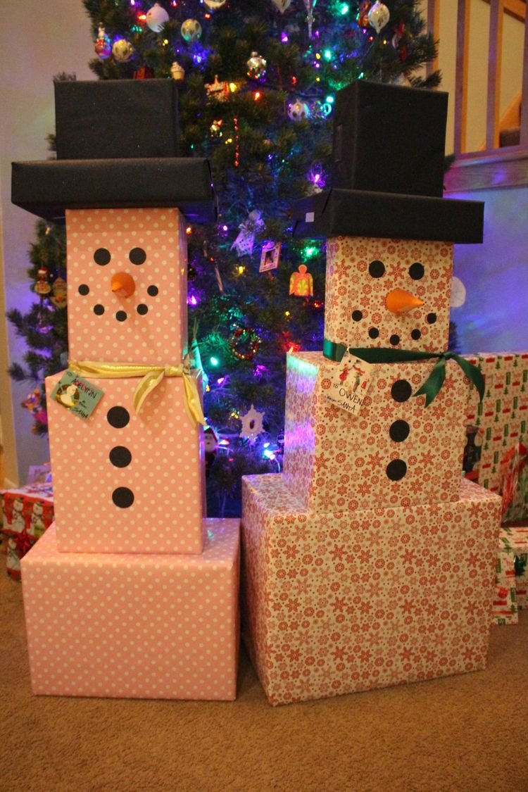 Snowman Gift Tower Ideas Craft And Beauty