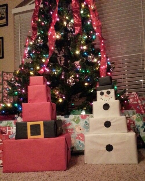 Snowman Gift Tower Ideas